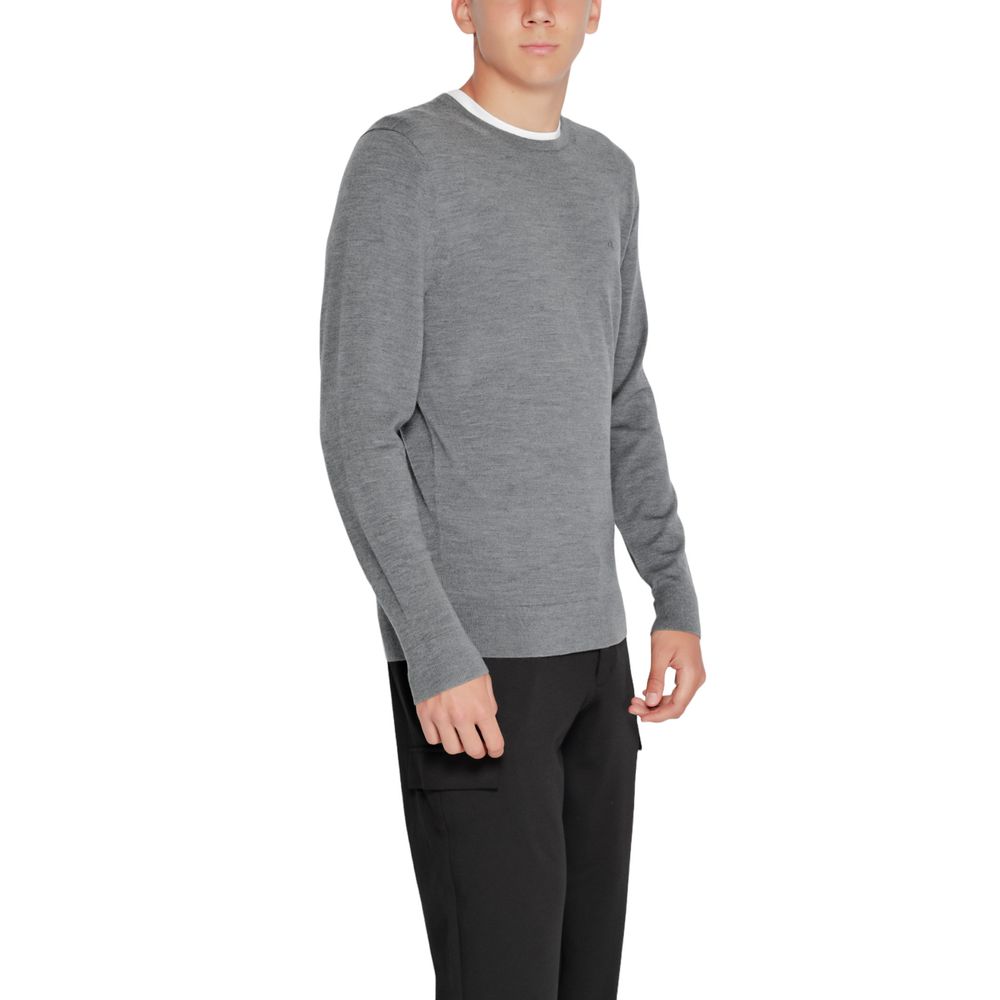 Calvin Klein Gray Recycled Wool Sportswear by Calvin Klein