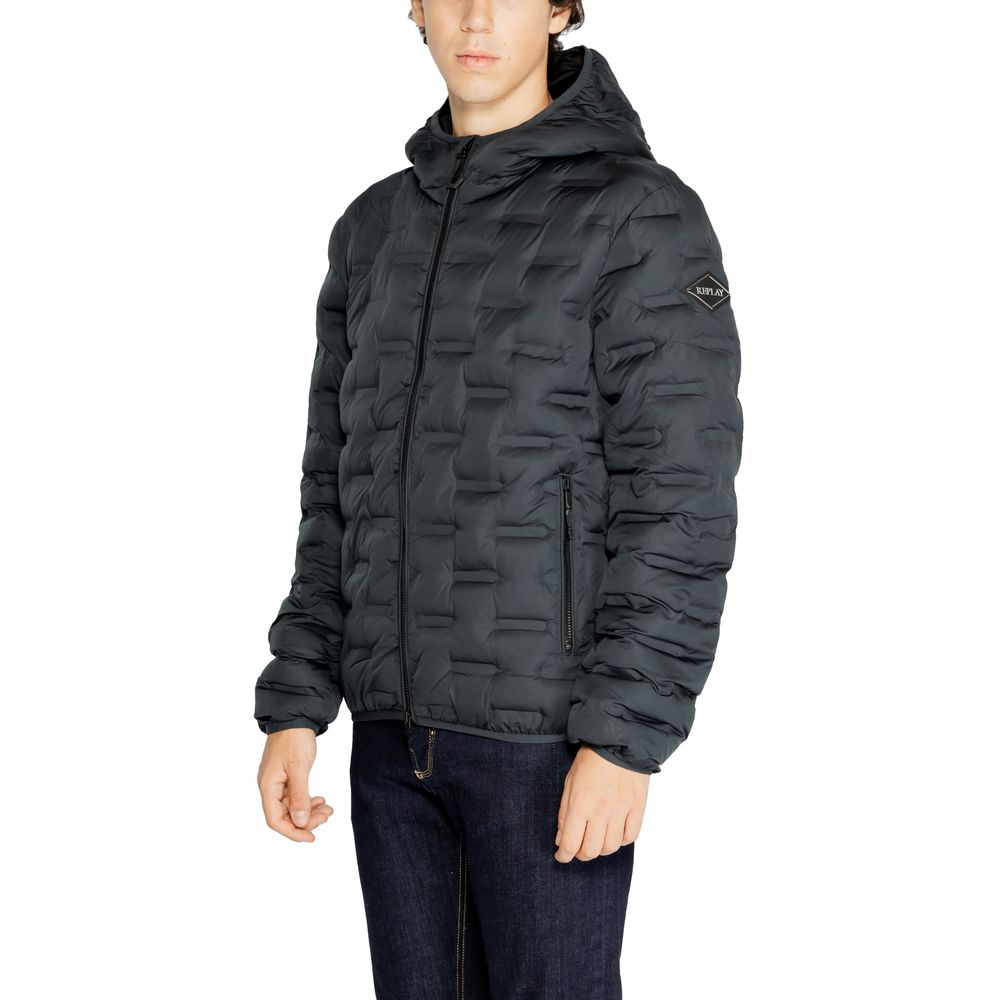 Replay Blue Polyester Jackets & Coat by Replay