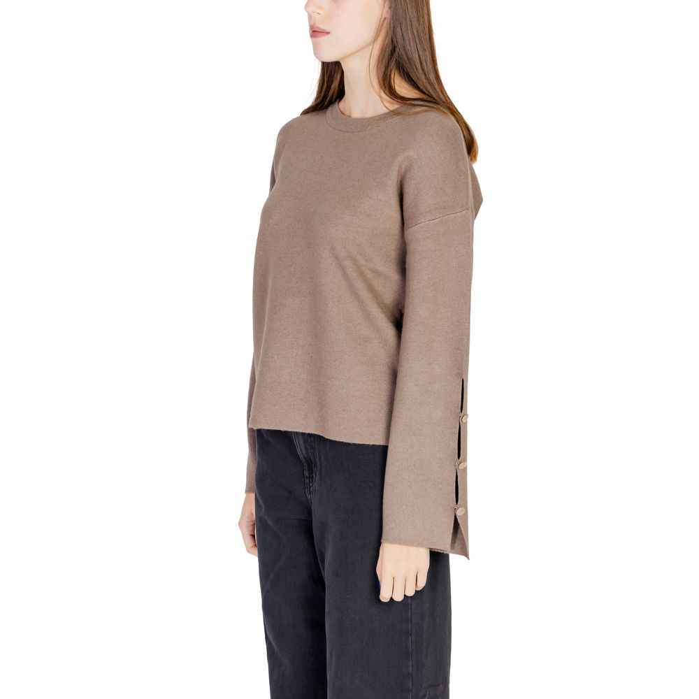 Vila Clothes Brown Viscose Sportswear