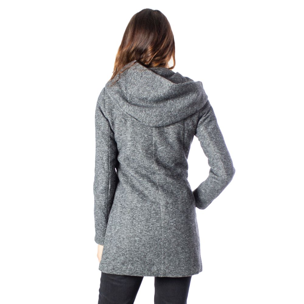 Vestes et manteaux en polyester gris uniquement