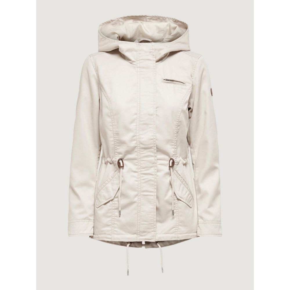 Vestes et manteaux en polyester beige uniquement