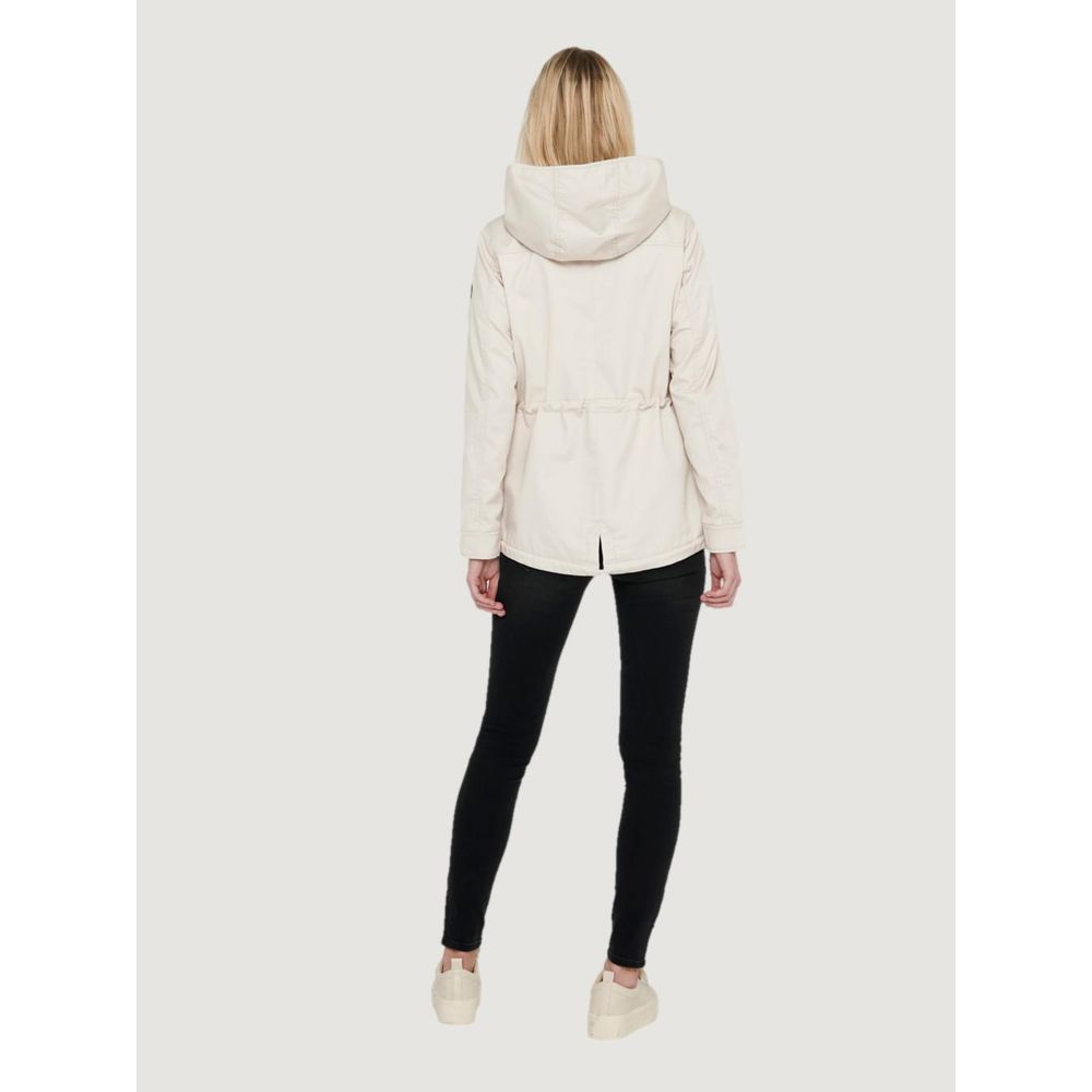 Vestes et manteaux en polyester beige uniquement