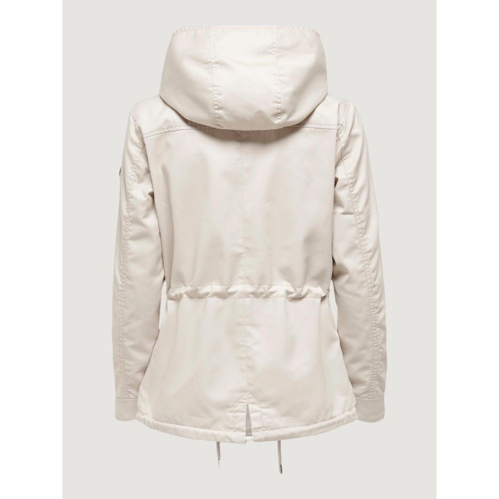 Vestes et manteaux en polyester beige uniquement
