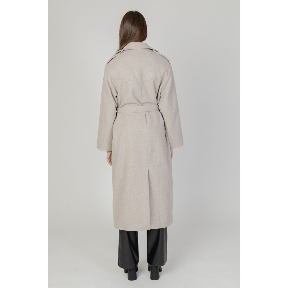 Manteau en polyester beige uniquement
