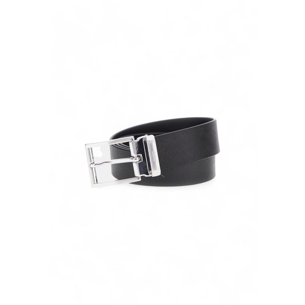 Ceinture en cuir noir Guess