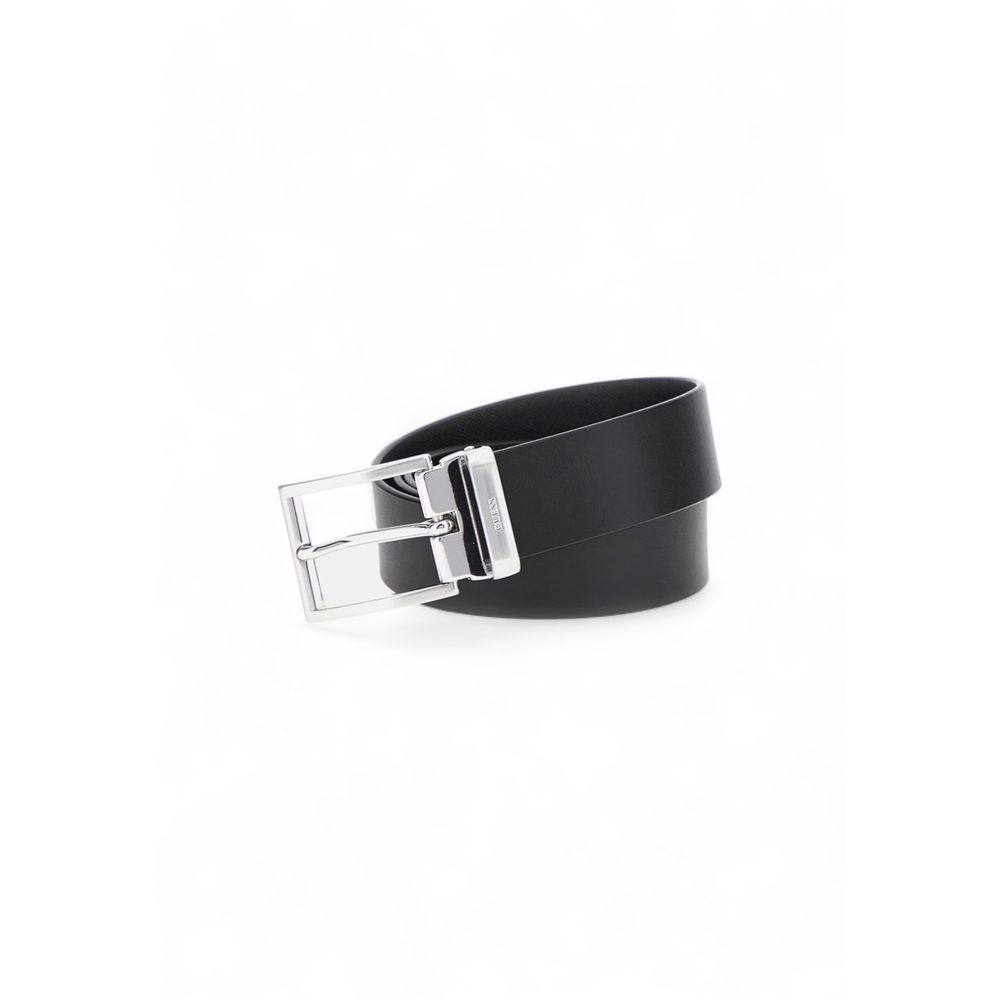 Ceinture en cuir noir Guess