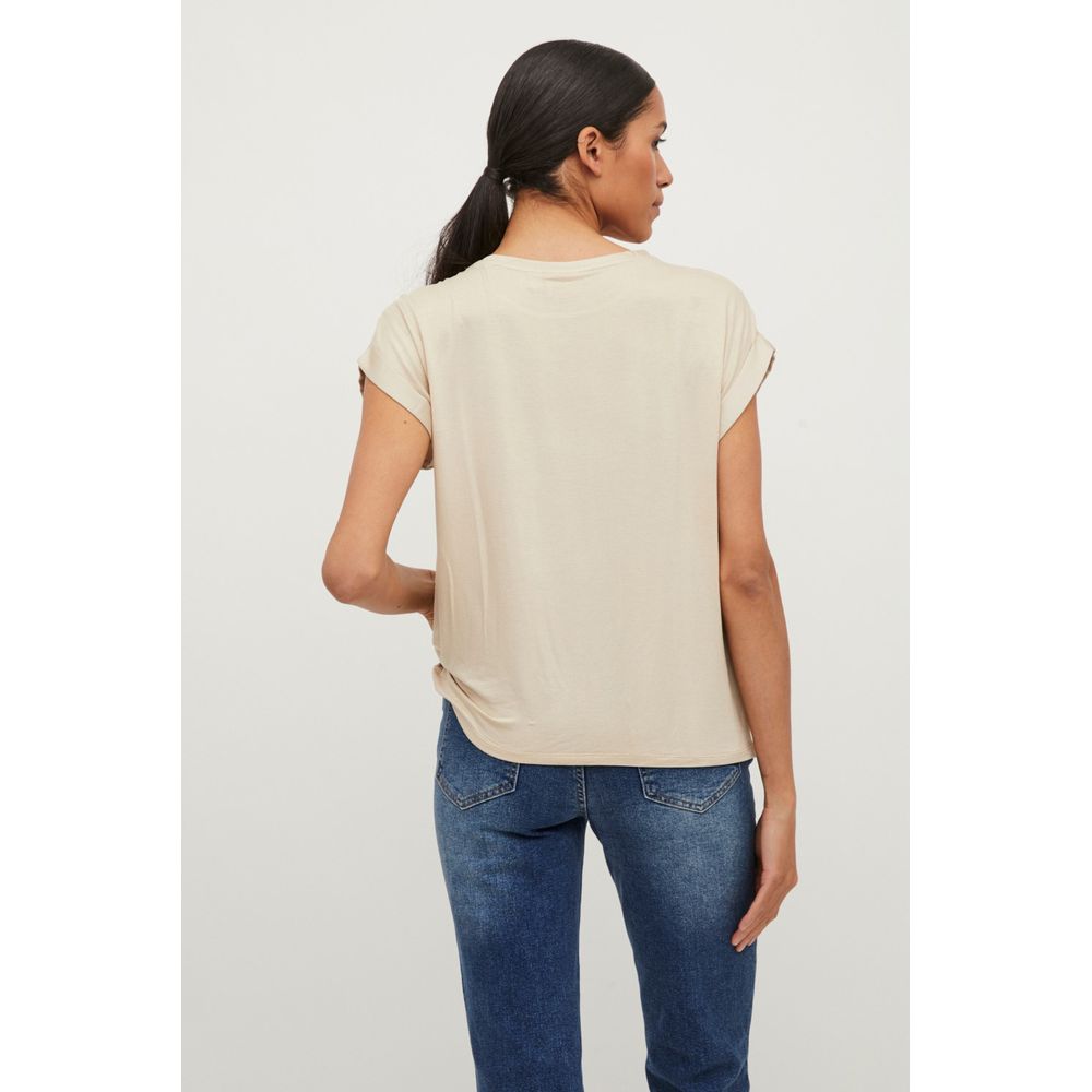 T-shirt en coton doré Vila Clothes