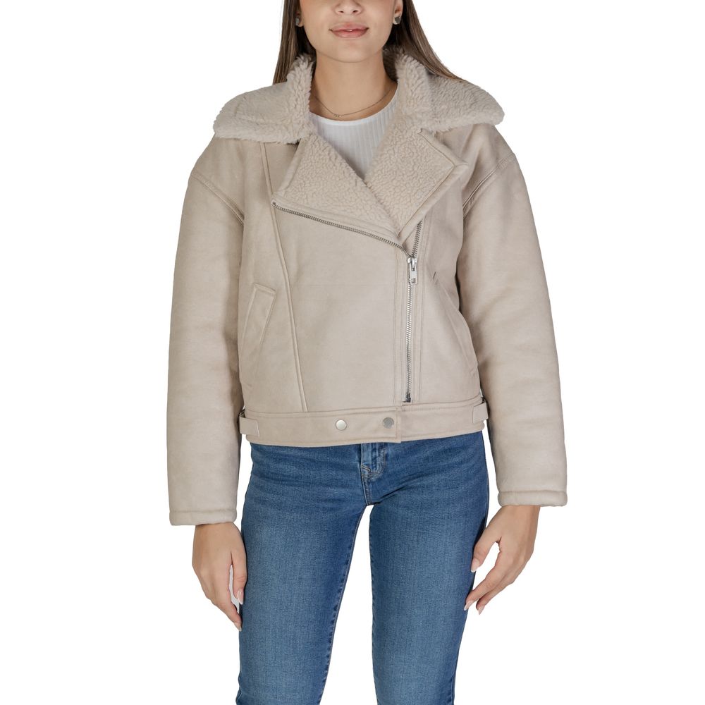 Vestes et manteaux en cuir artificiel beige Vila Clothes