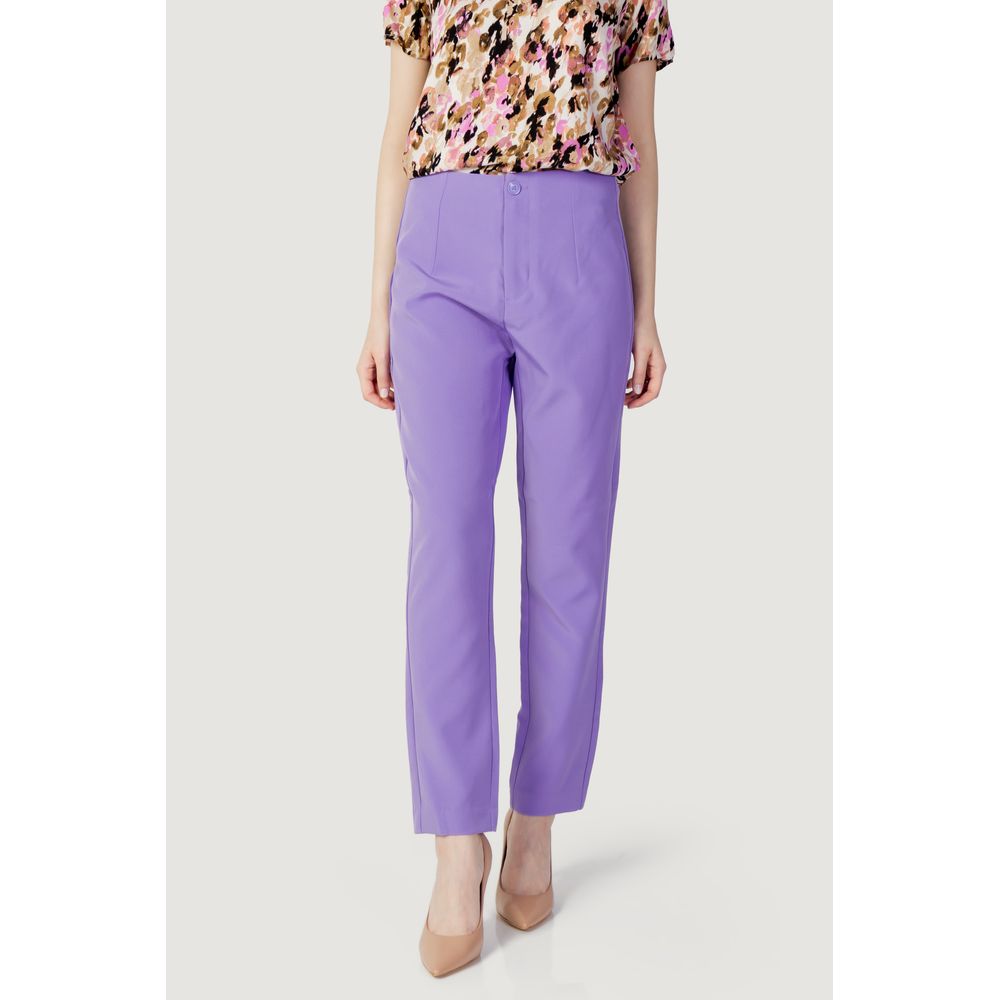 Only Purple Polyester Pant by Only
