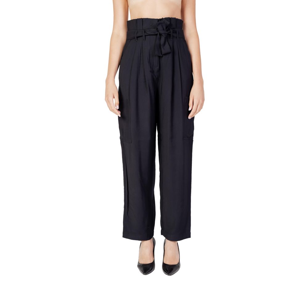 Vila Clothes Black Viscose Pant by Vila Clothes