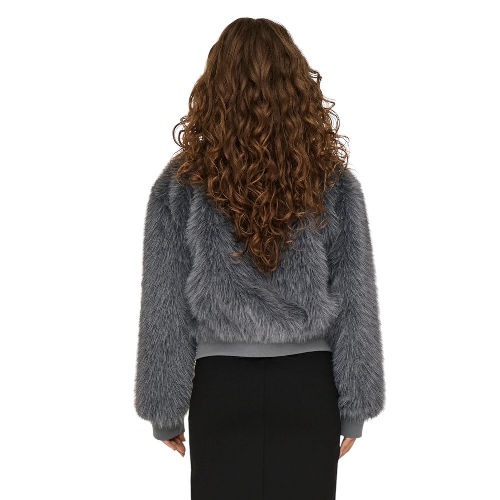 Vestes et manteaux en polyester gris uniquement
