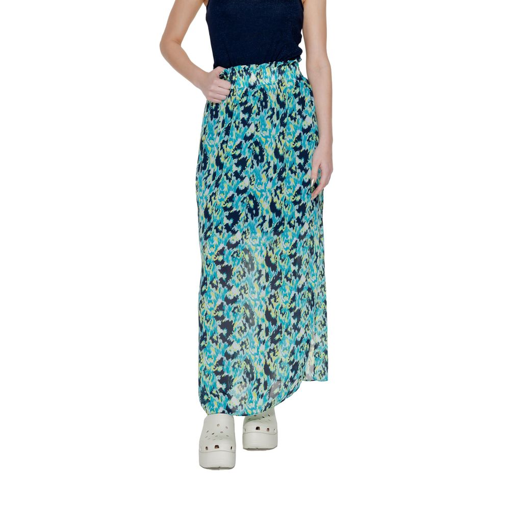 Jupe en polyester turquoise Morgan De Toi