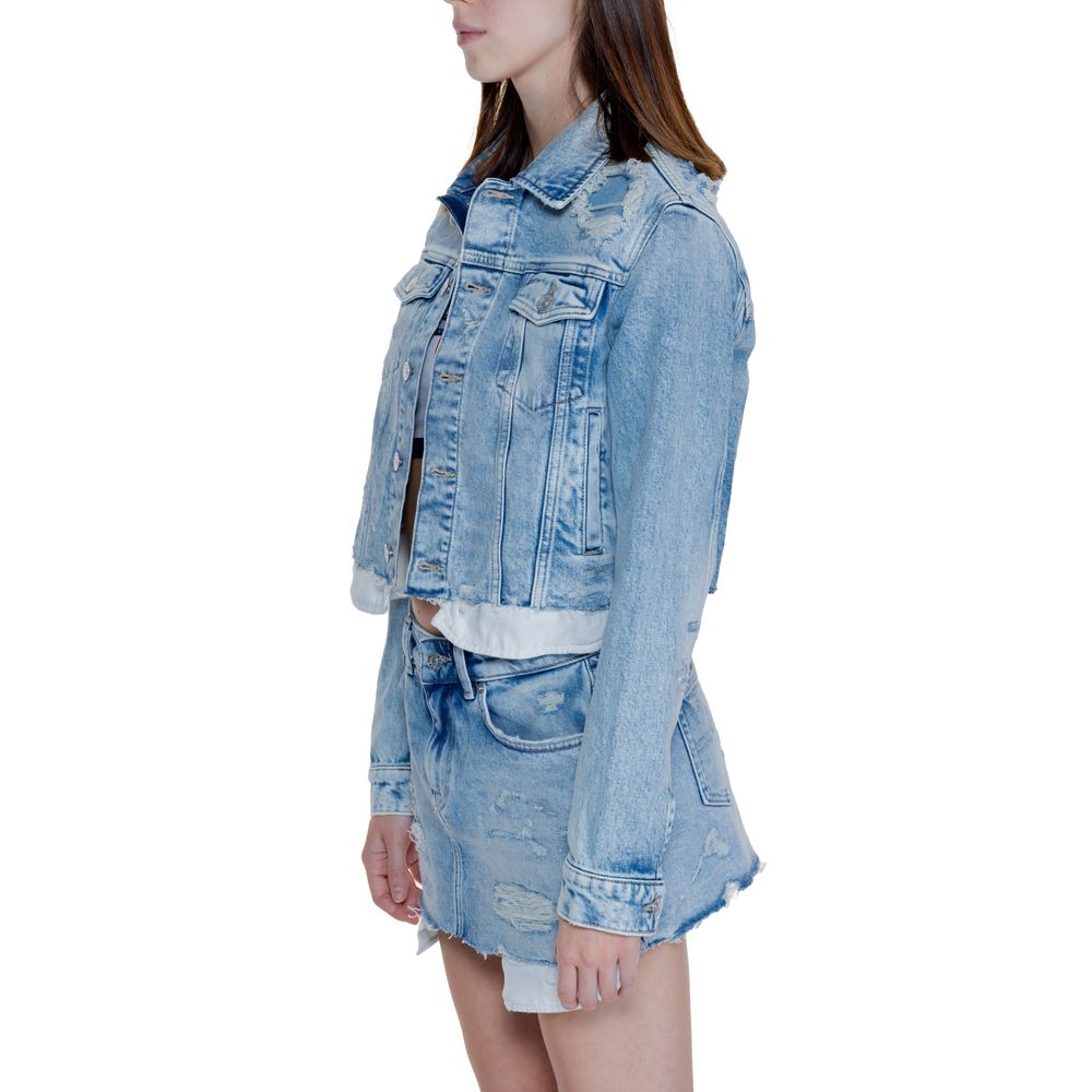 Vestes et manteaux en coton recyclé bleu clair Tommy Hilfiger Jeans