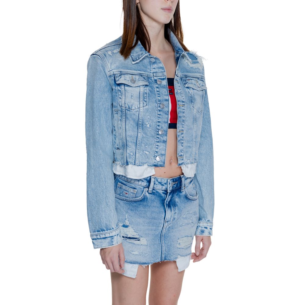 Vestes et manteaux en coton recyclé bleu clair Tommy Hilfiger Jeans