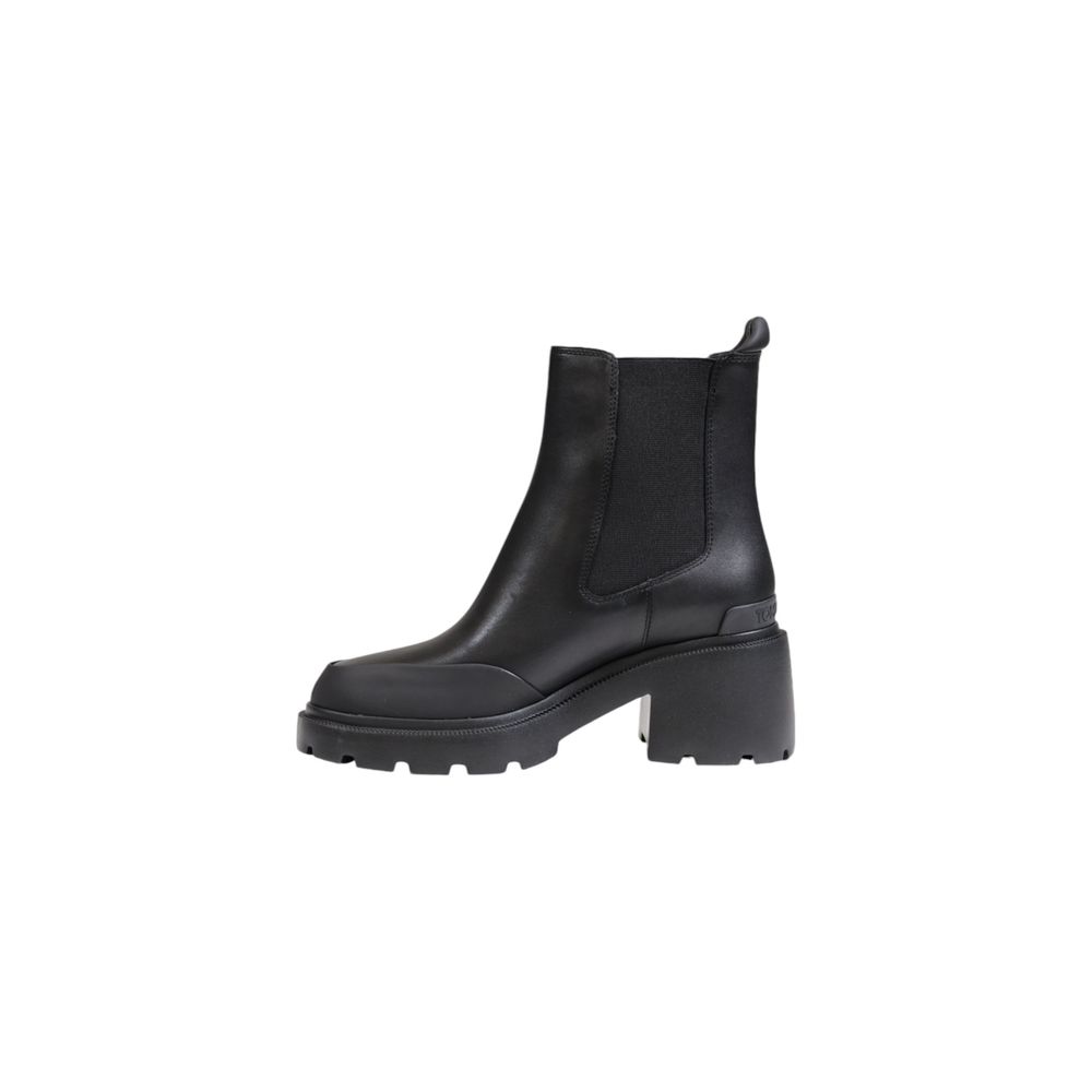 Tommy Hilfiger Jeans Black Leather Ankle by Tommy Hilfiger Jeans
