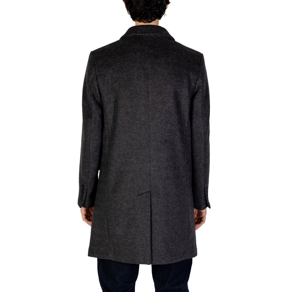 Antony Morato Gray Polyester Coat by Antony Morato