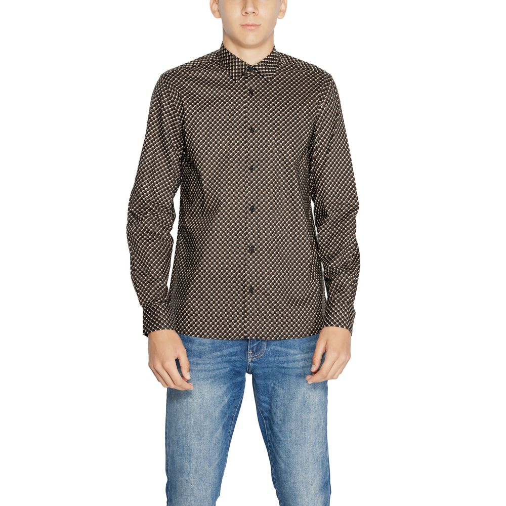 Antony Morato Brown Cotton Shirt by Antony Morato