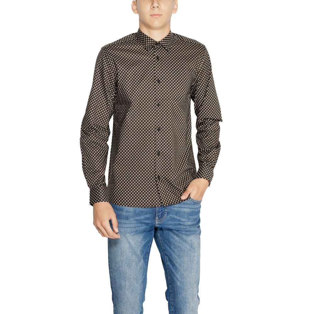 Antony Morato Brown Cotton Shirt by Antony Morato