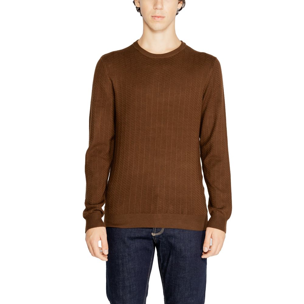 Antony Morato Brown Viscose Sweater by Antony Morato