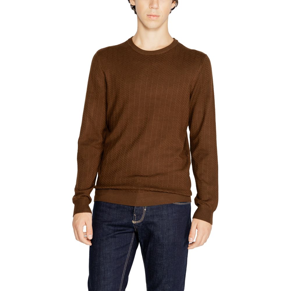 Antony Morato Brown Viscose Sweater by Antony Morato