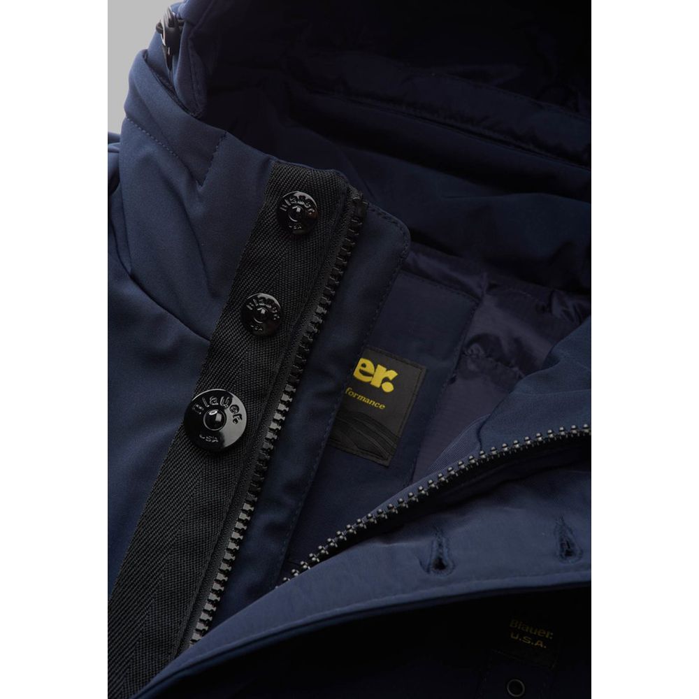 Blauer Blue Polyethylene Parka by Blauer