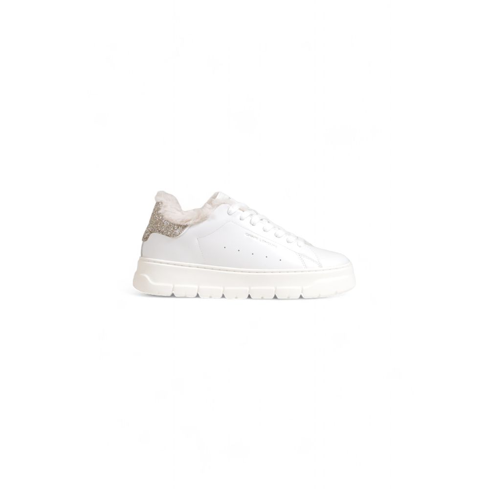 Crime London White Leather Sneaker by Crime London