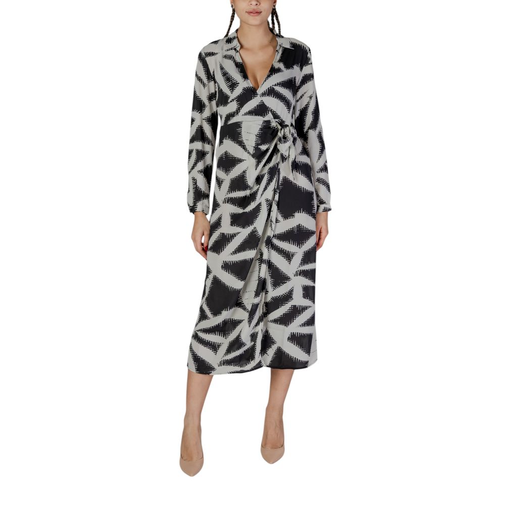 Jacqueline De Yong Black Recycled Polyester Long by Jacqueline De Yong
