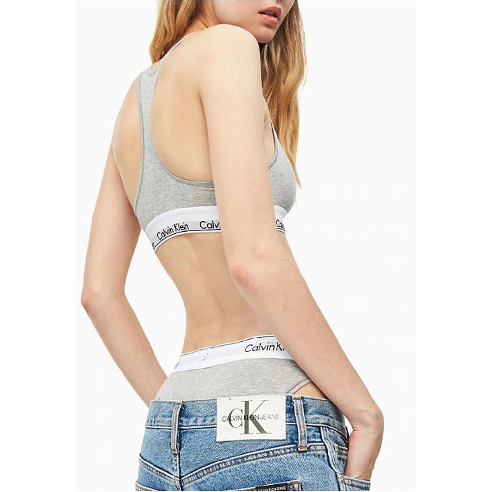 Soutien-gorge en coton gris Calvin Klein Underwear