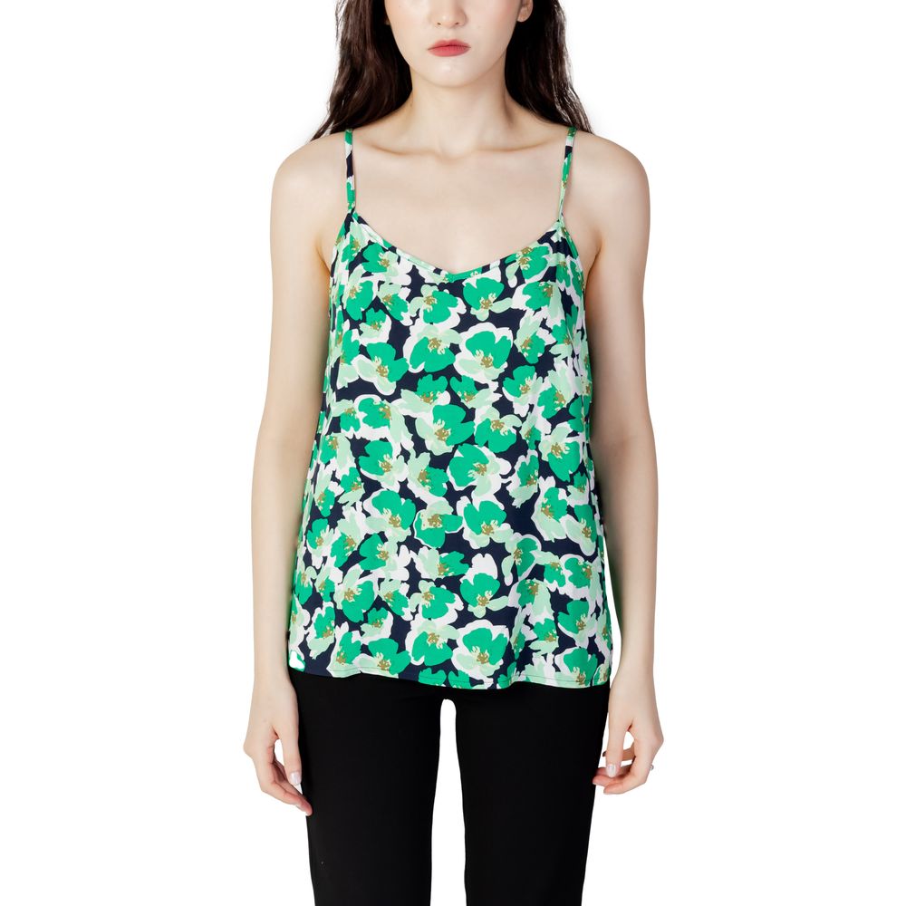 Jacqueline De Yong Green Cotton Tank Top by Jacqueline De Yong
