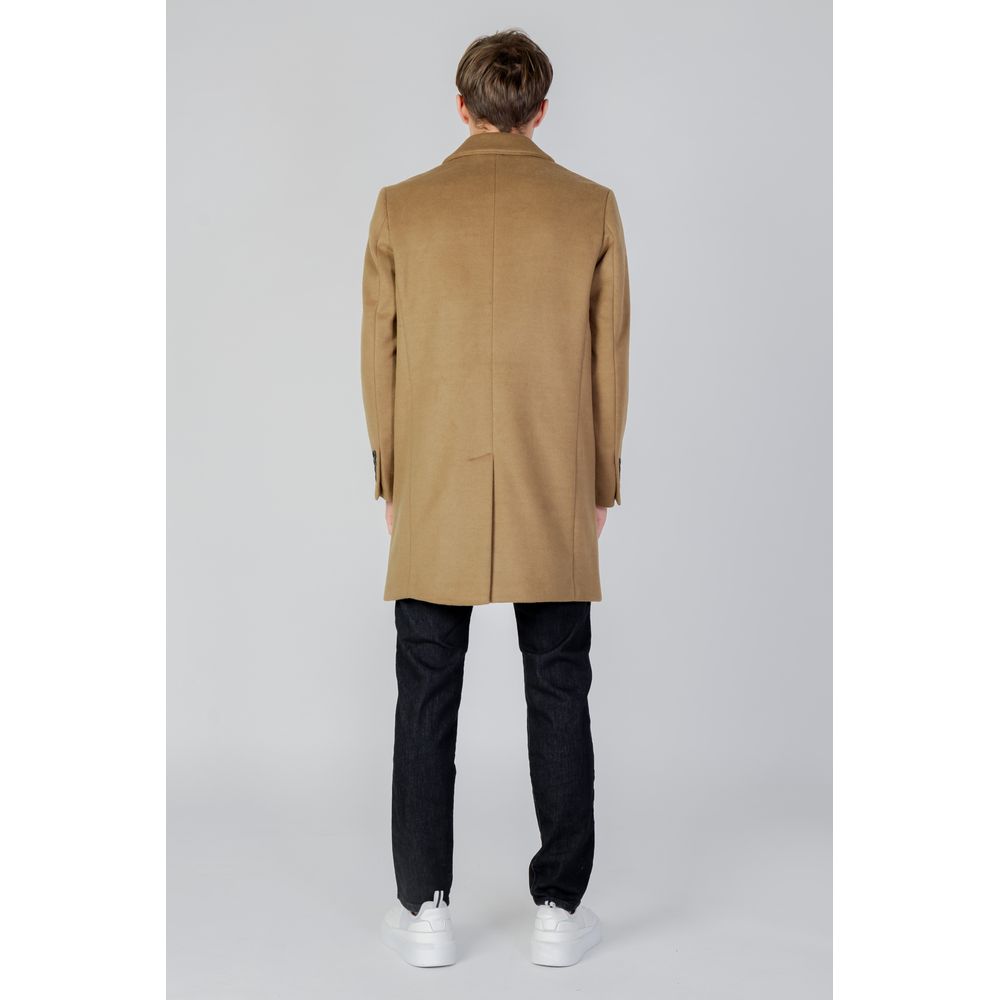 Antony Morato Beige Polyester Coat by Antony Morato