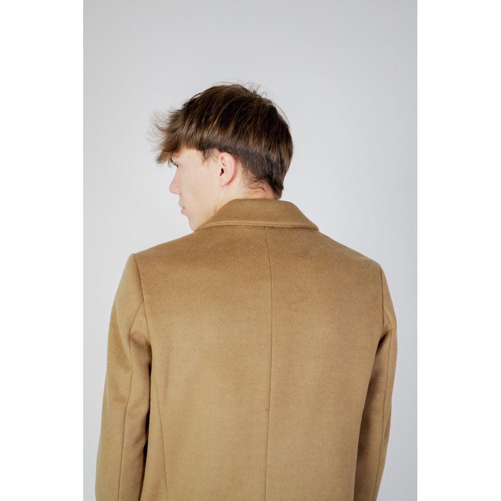 Antony Morato Beige Polyester Coat by Antony Morato