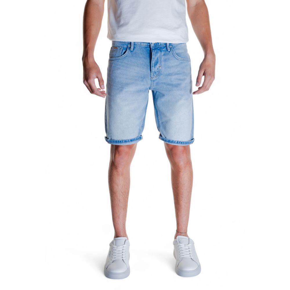 Antony Morato Bermuda en coton bleu clair