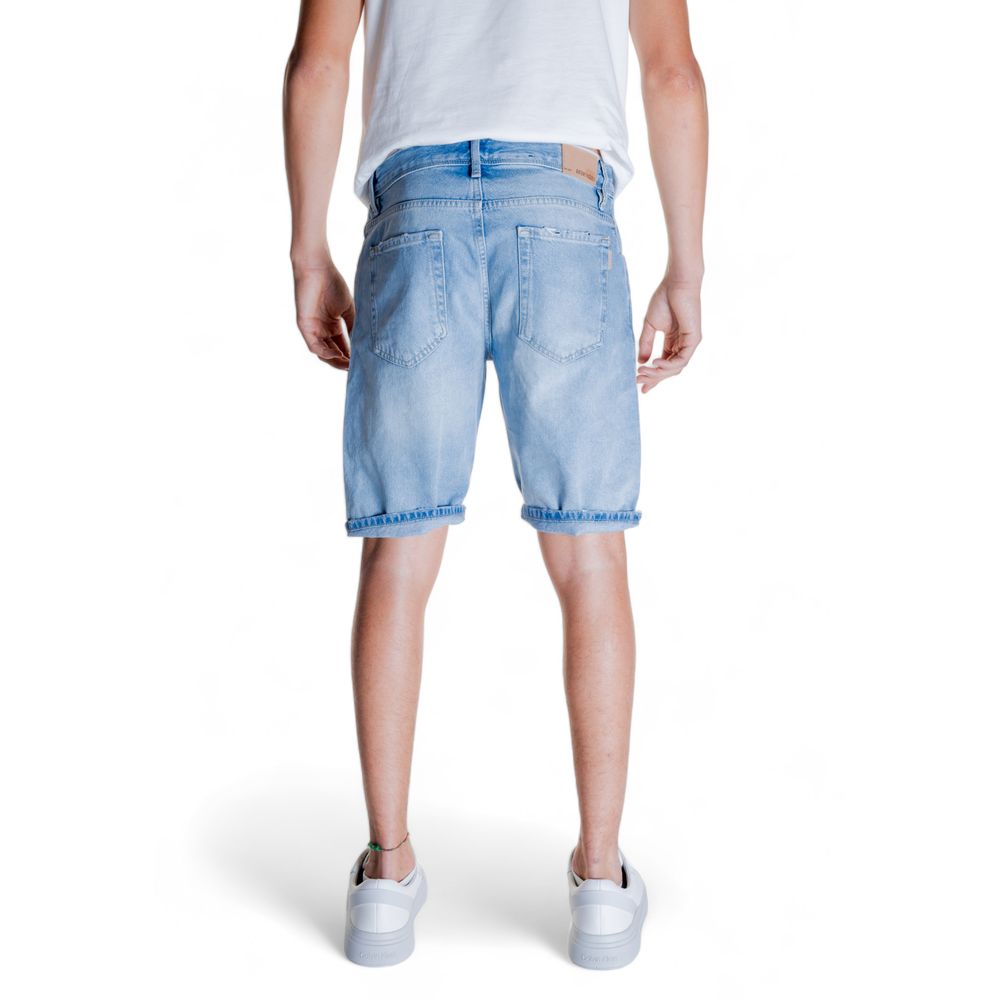 Antony Morato Bermuda en coton bleu clair
