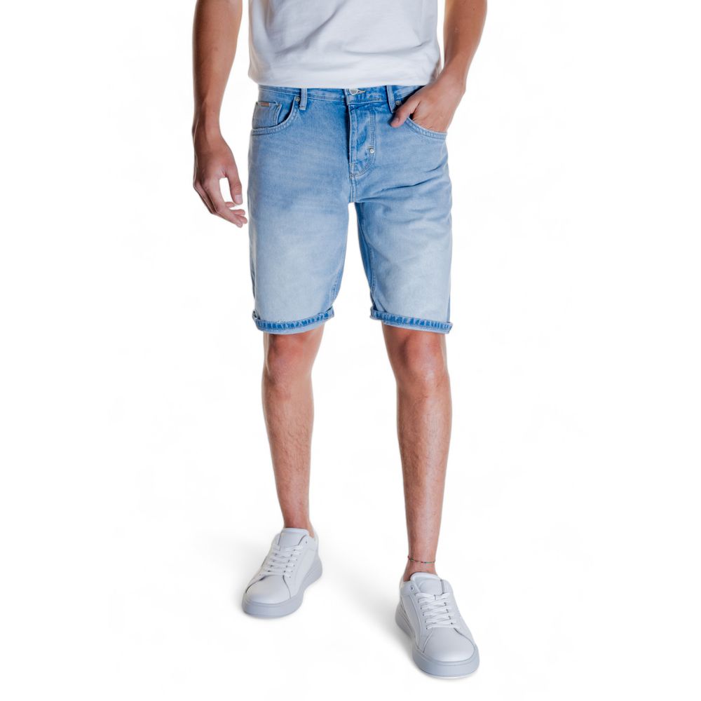Antony Morato Bermuda en coton bleu clair