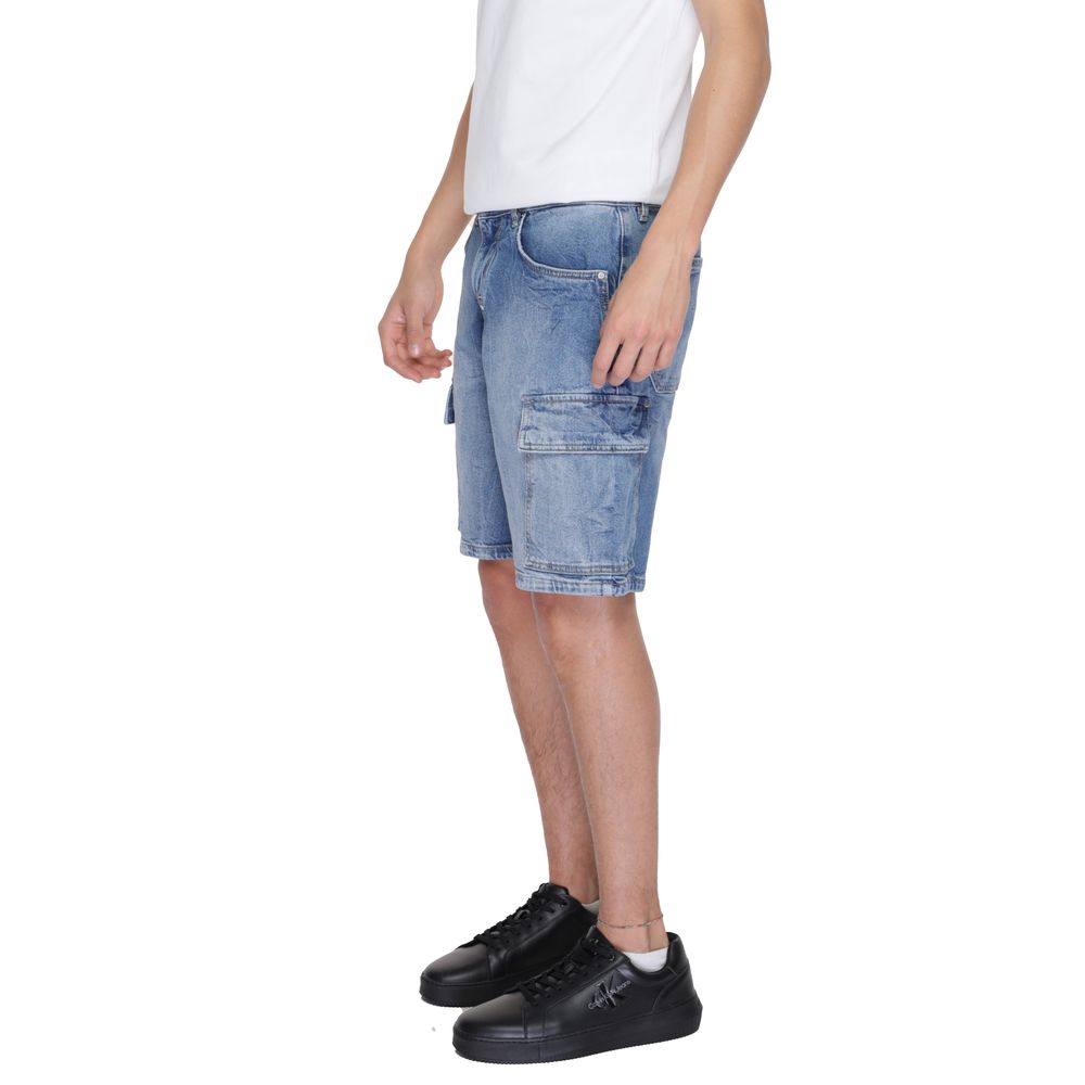 Short en coton bleu Antony Morato