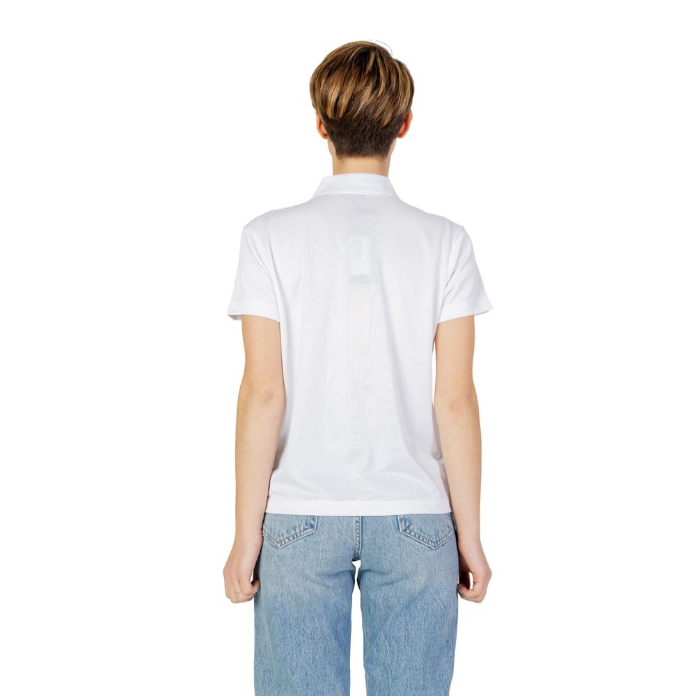 Blue White Polyester T-Shirt