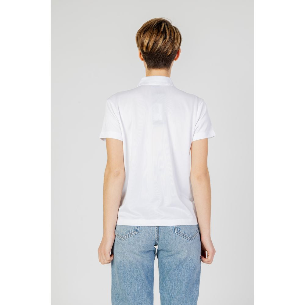 Blue White Polyester T-Shirt