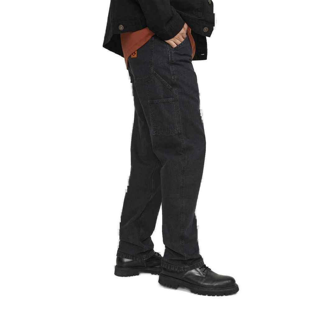 Jack Jones Black Cotton Relaxed Fit Jean