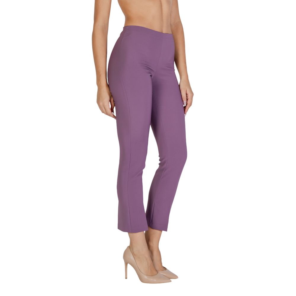 Sandro Ferrone Purple Polyester Pant