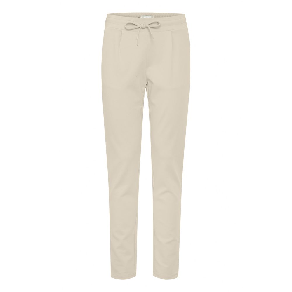Ichi IHKATE PA2 Lange Broek Polyester Slank Pasvorm Beige