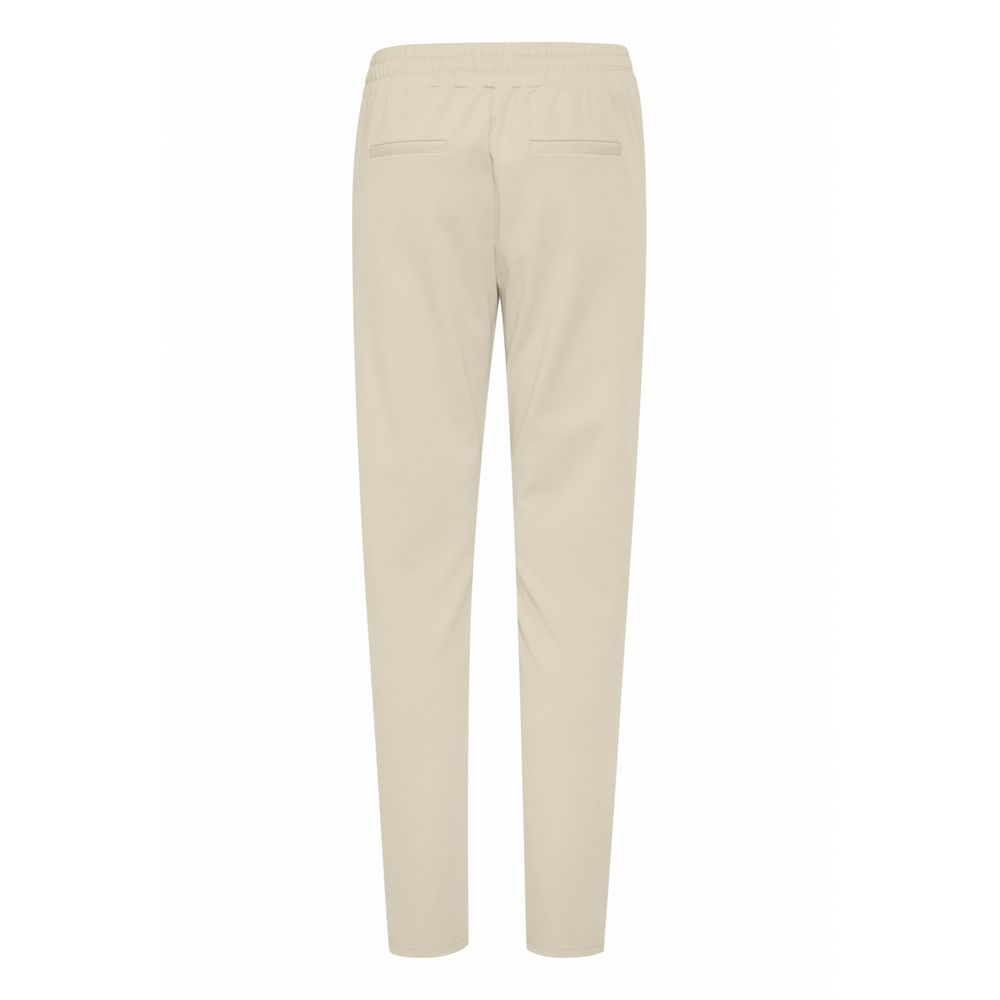 Ichi IHKATE PA2 Lange Broek Polyester Slank Pasvorm Beige