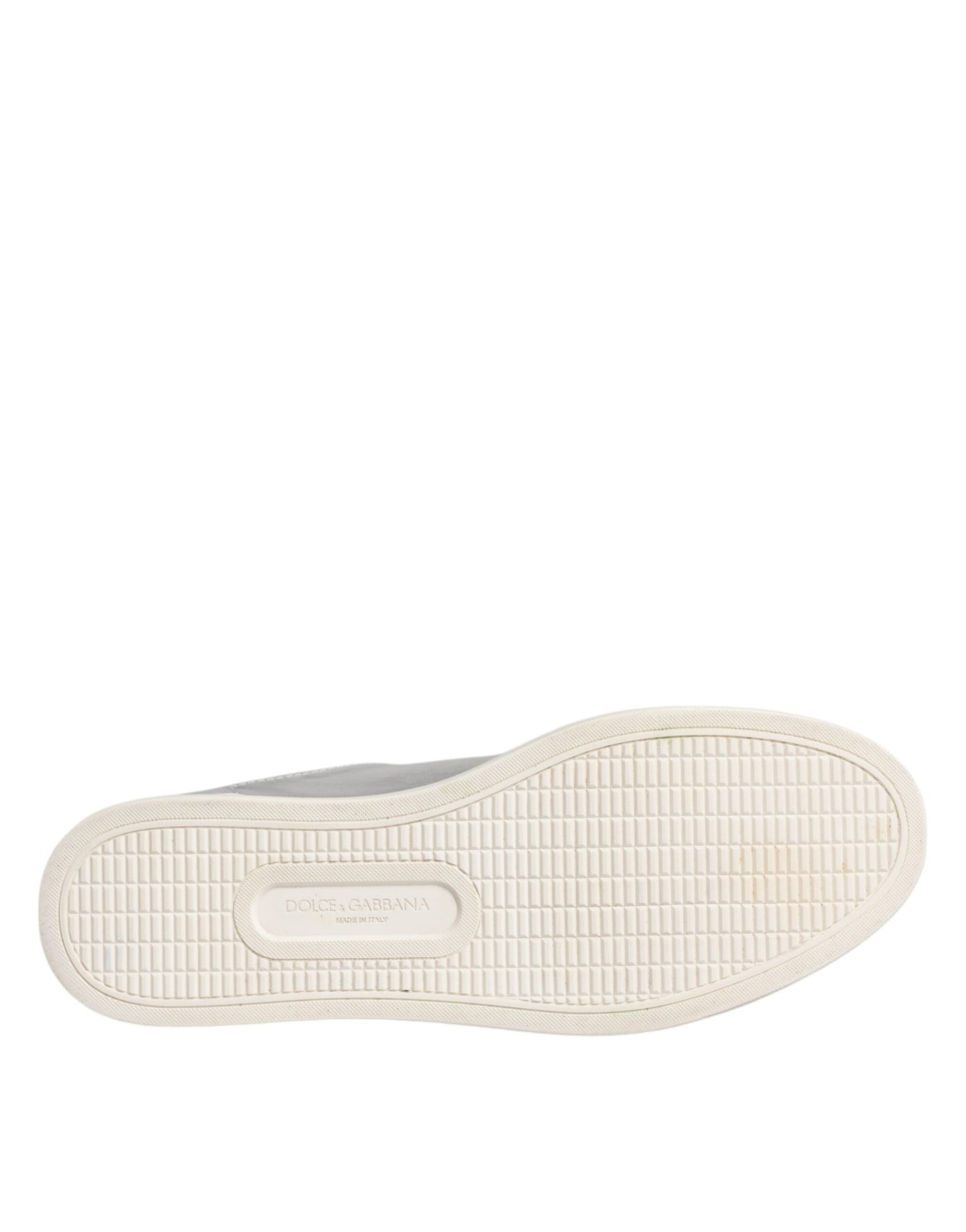 Dolce & Gabbana Silver London Low Top Leather Sneakers Shoes by Dolce & Gabbana