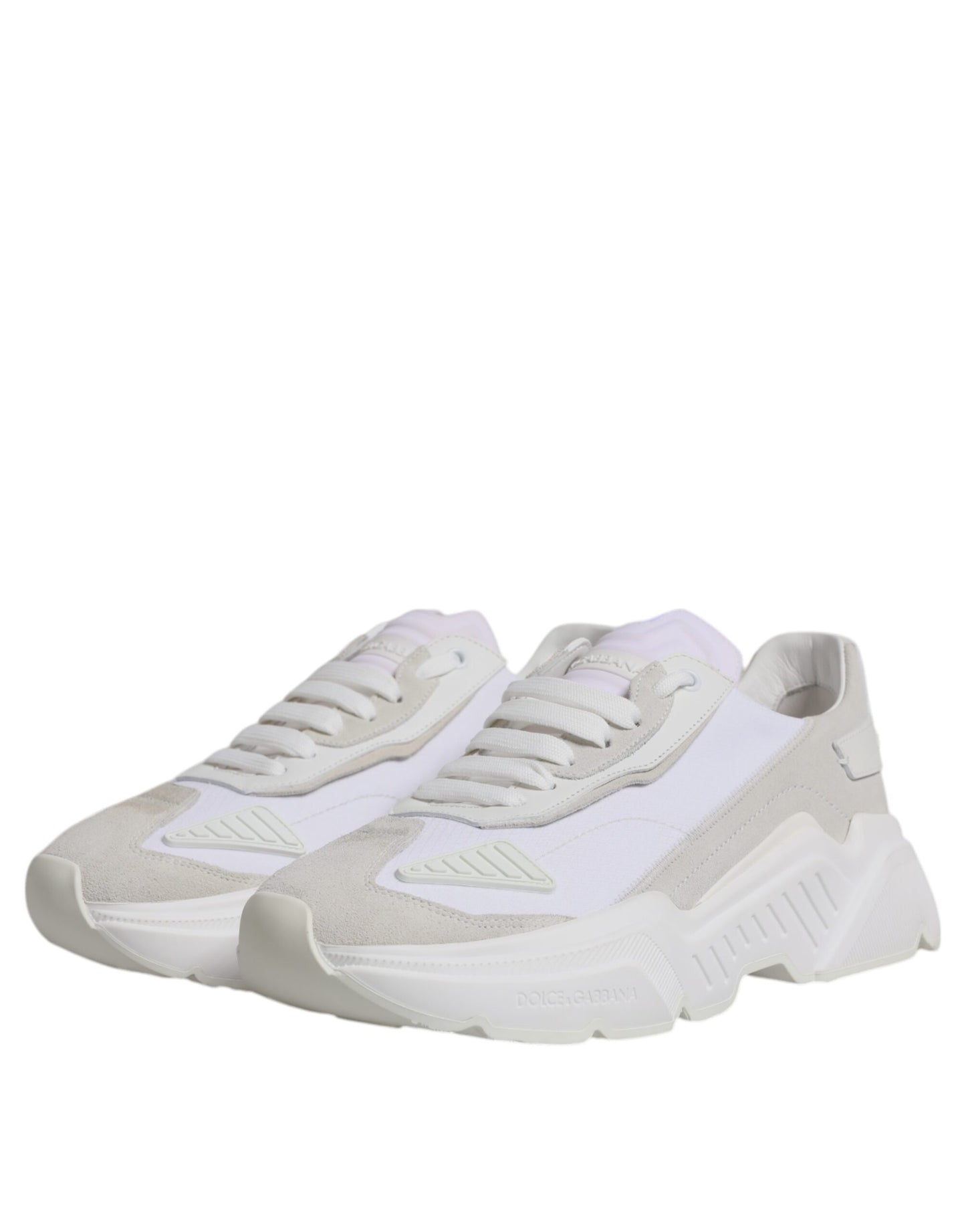 Dolce & Gabbana White Leather Daymaster Low Top Sneakers Shoes by Dolce & Gabbana