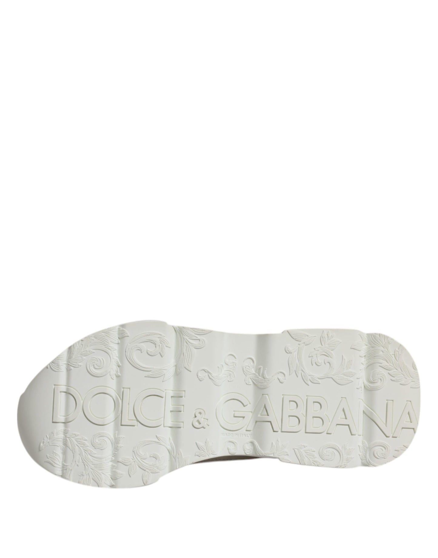 Dolce & Gabbana White Leather Daymaster Low Top Sneakers Shoes by Dolce & Gabbana
