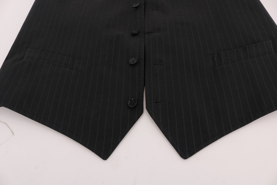Gilet élégant à rayures grises pour homme Dolce & Gabbana
