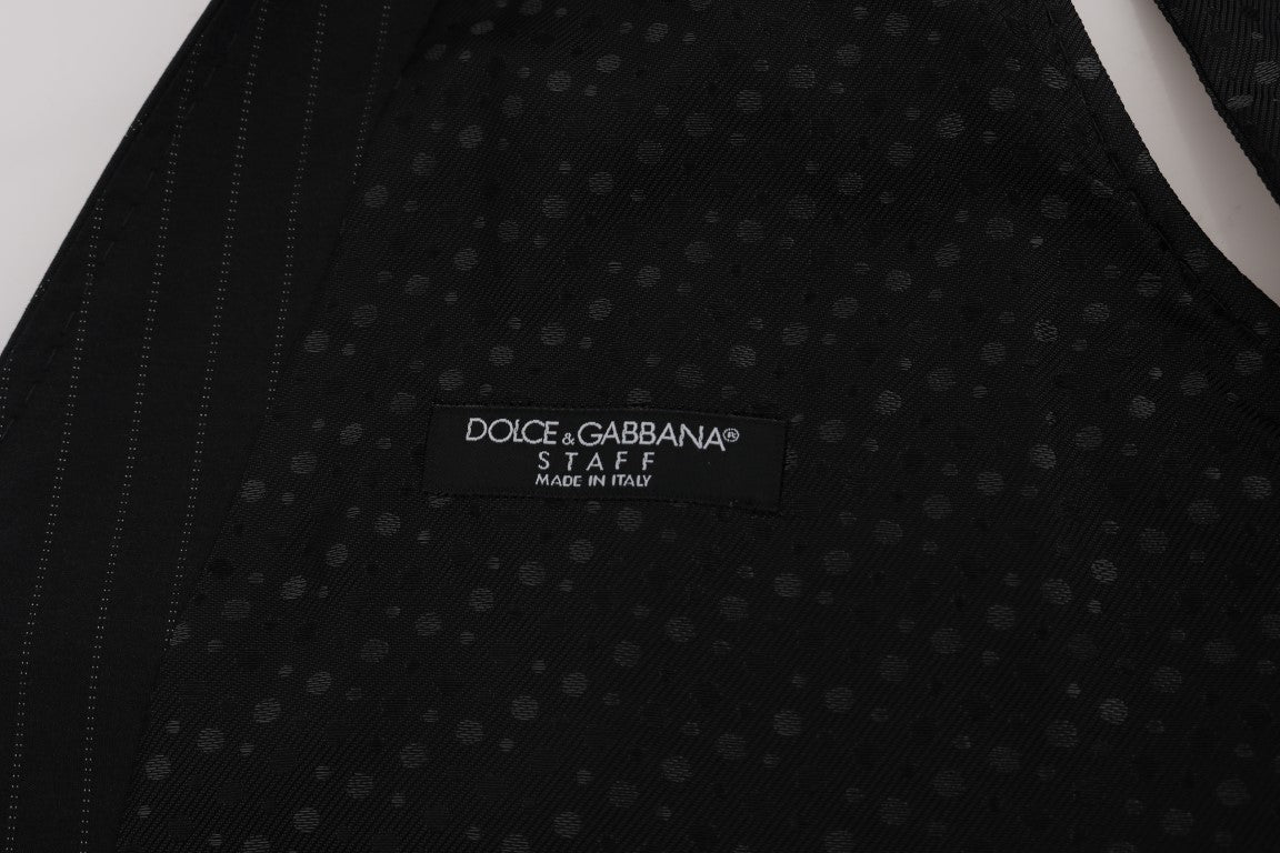 Gilet élégant à rayures grises pour homme Dolce & Gabbana