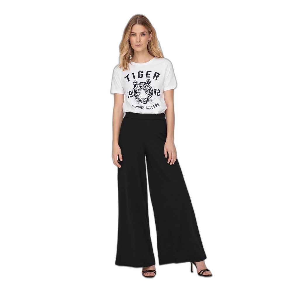 Jacqueline De Yong Black Recycled Polyester Pant