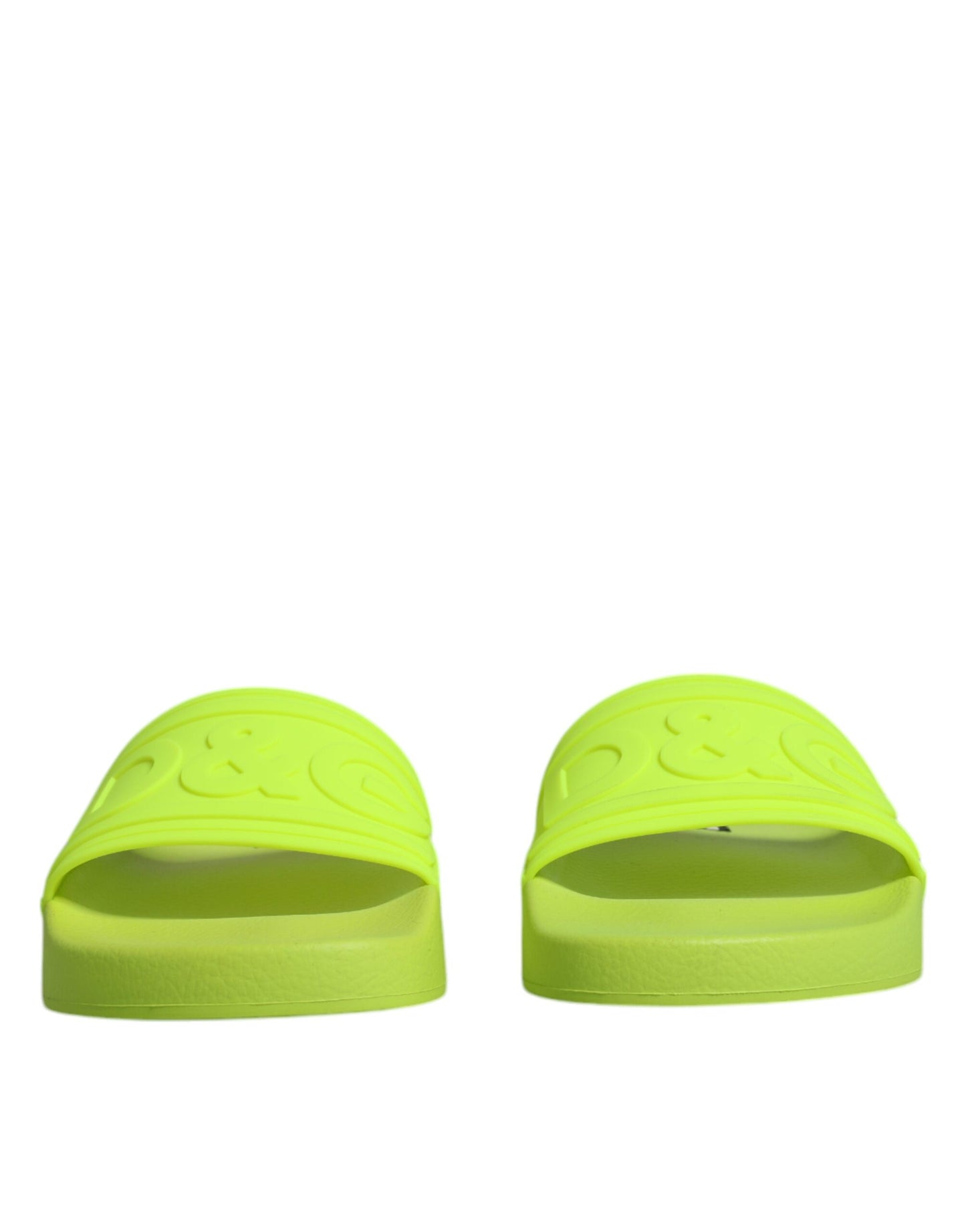 Sandales à enfiler en caoutchouc vert Dolce & Gabbana, chaussures de plage