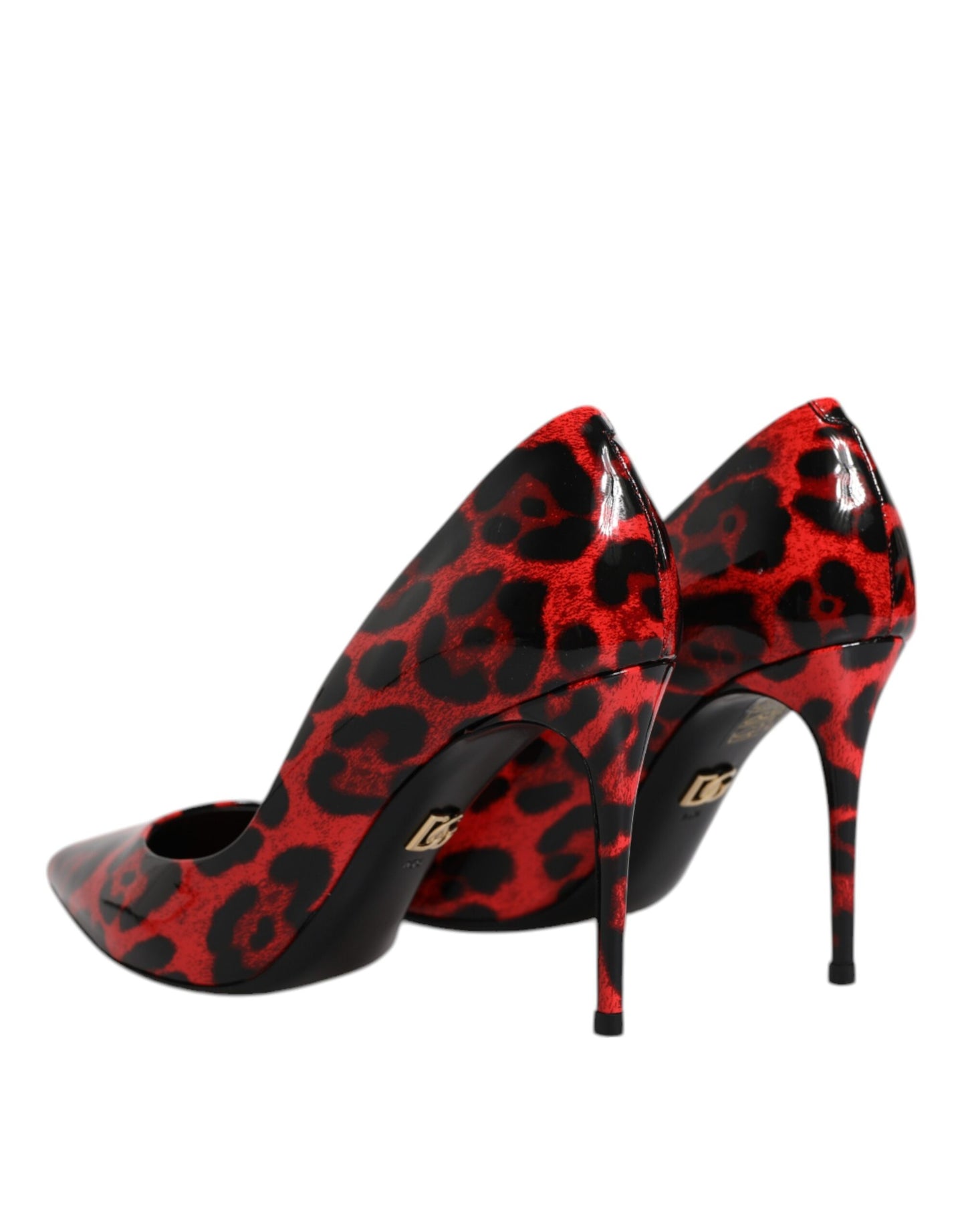 Escarpins à talons aiguilles Dolce & Gabbana en cuir léopard rouge