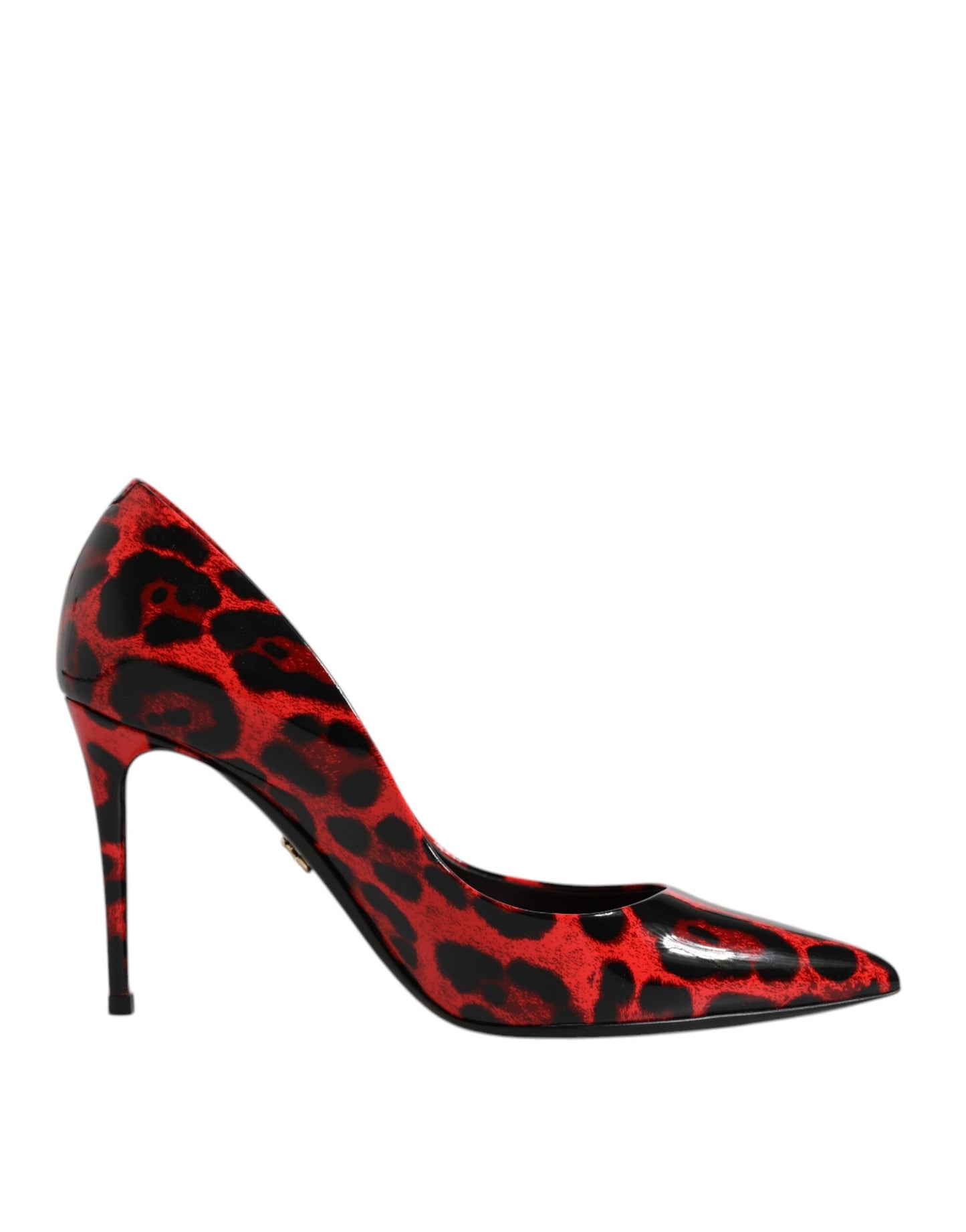 Escarpins à talons aiguilles Dolce & Gabbana en cuir léopard rouge